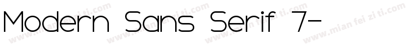 Modern Sans Serif 7字体转换